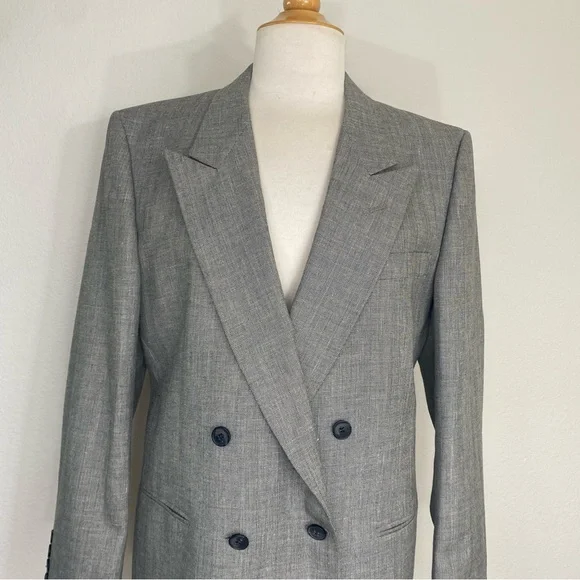Vintage Men's Nino Cerruti Paris Gray Button Blazer Sport Coat Size 42R Preppy